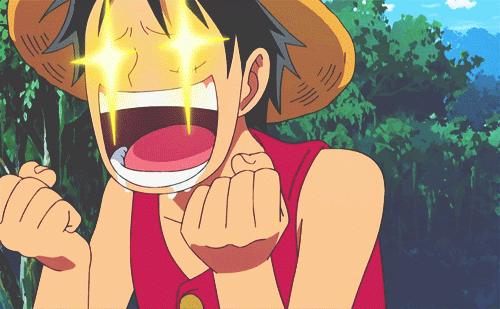 GIF gracioso de Luffy del anime One Piece. Todo Cosas Frikis