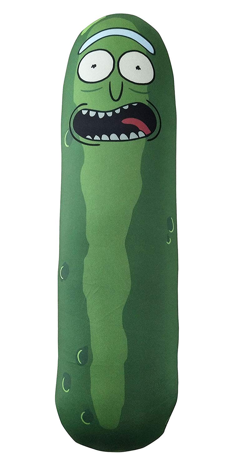 Cojín friqui Rick & Morty grande 45x16 cm. de color verde