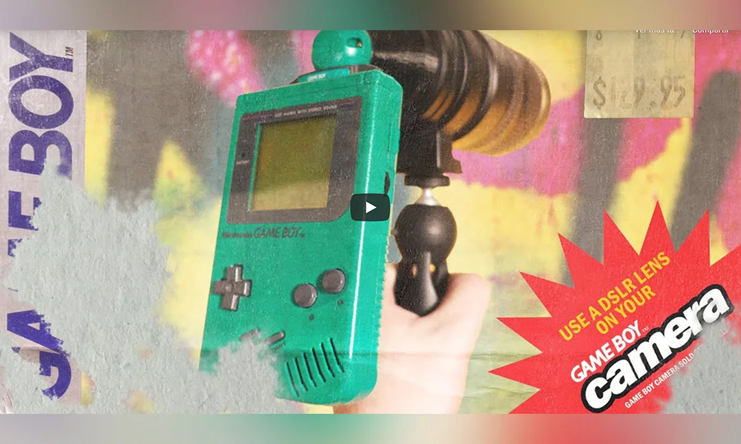 Experimento friki. ¿Qué ocurre al unir un objetivo DSLR a una Game Boy Camera?